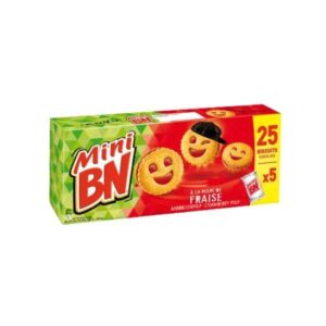 Mini Biscuits Goût Fraise 5x5 unités-BN