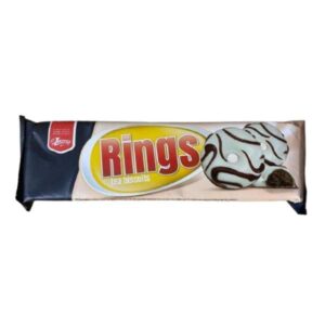 Anneaux de Cacao Enrobé avec Chocolat Blanc à la Noix de Coco 90g-RINGS