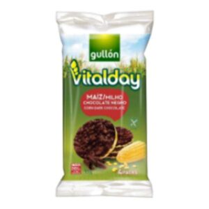 Vitalday Galettes de Maïs Enrobées de Chocolat Noir 2x4-Gullón