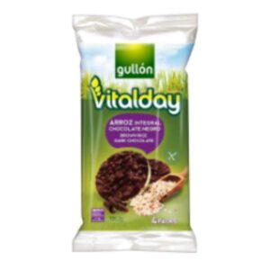 Vitalday Galettes de Riz Enrobées de Chocolat Noir 2x4-Gullón
