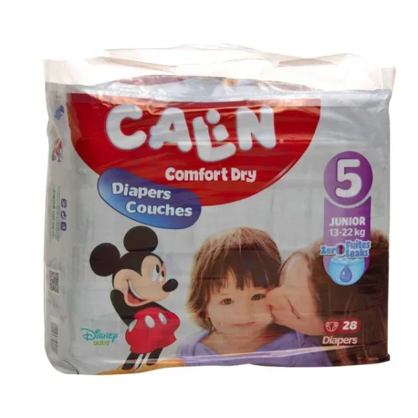 Calin - Couches bébé confort dry taille 5(13-22Kg) junior x24